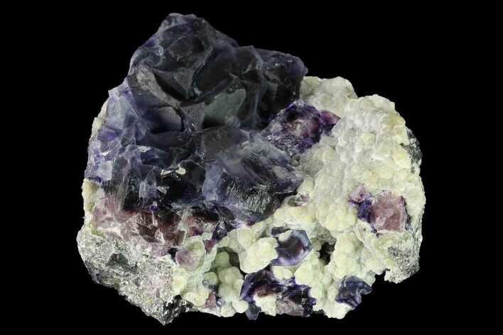 Purple-Blue Cubic Fluorite Crystals - Inner Mongolia #146949